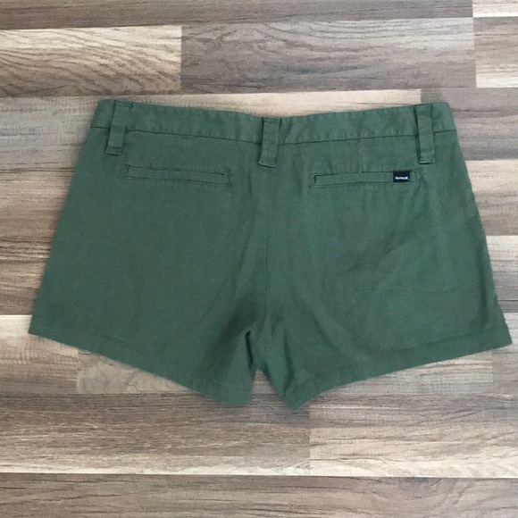 Hurley green shorts, size 13 - Picture 2 of 4